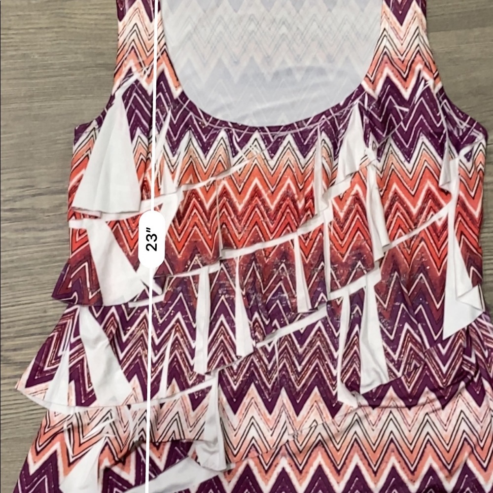 Zigzag Layered Ruffle Tank - Picture 9 of 10